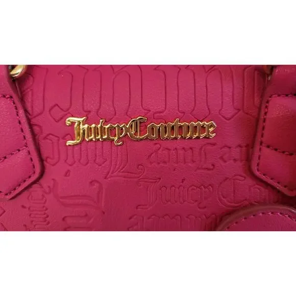 JUICY COUTURE Bag Speedy Satchel - Hot Pink & Matching Wristlet - Picture 9 of 16